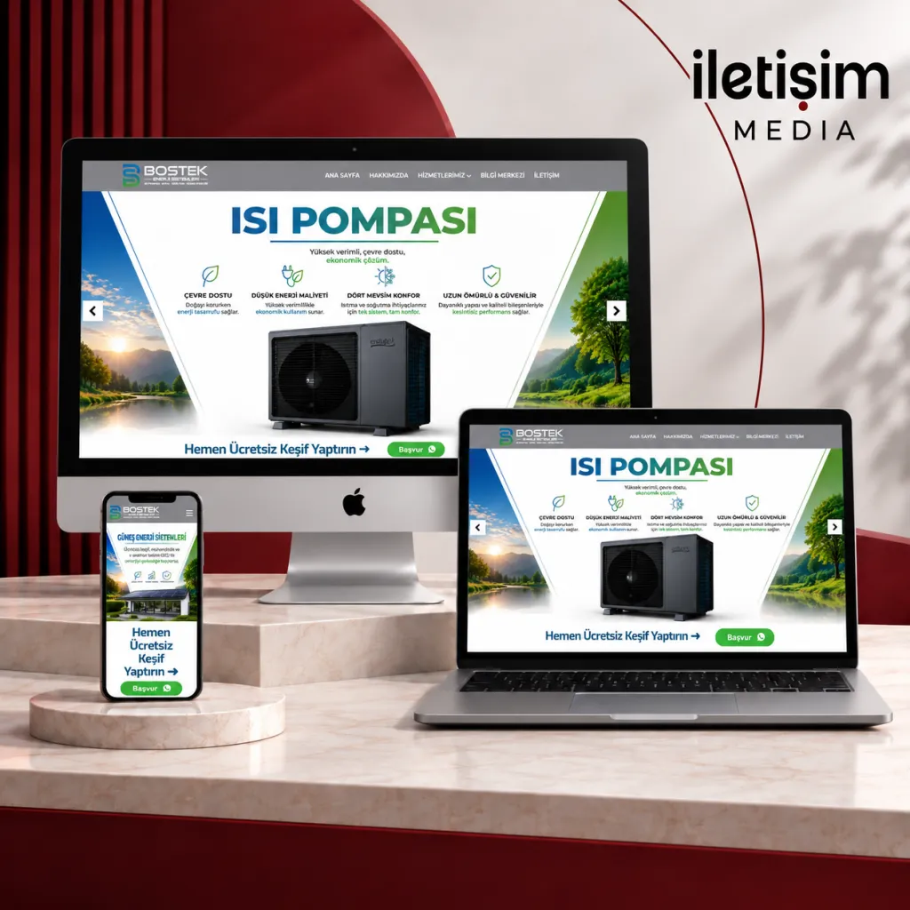 Bostek Enerji Sistemleri web sitesi